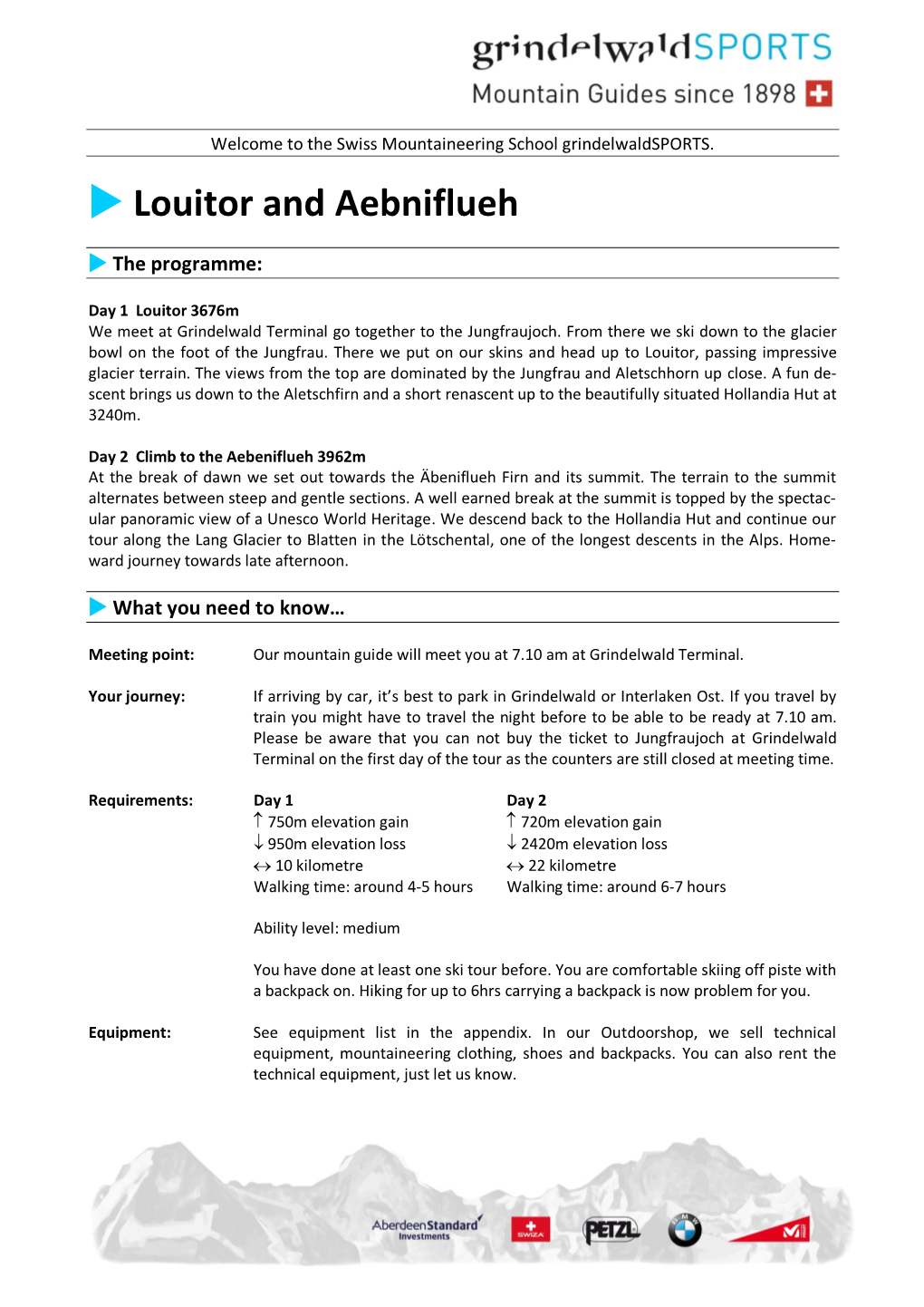 Programme Louitor and Aebniflueh