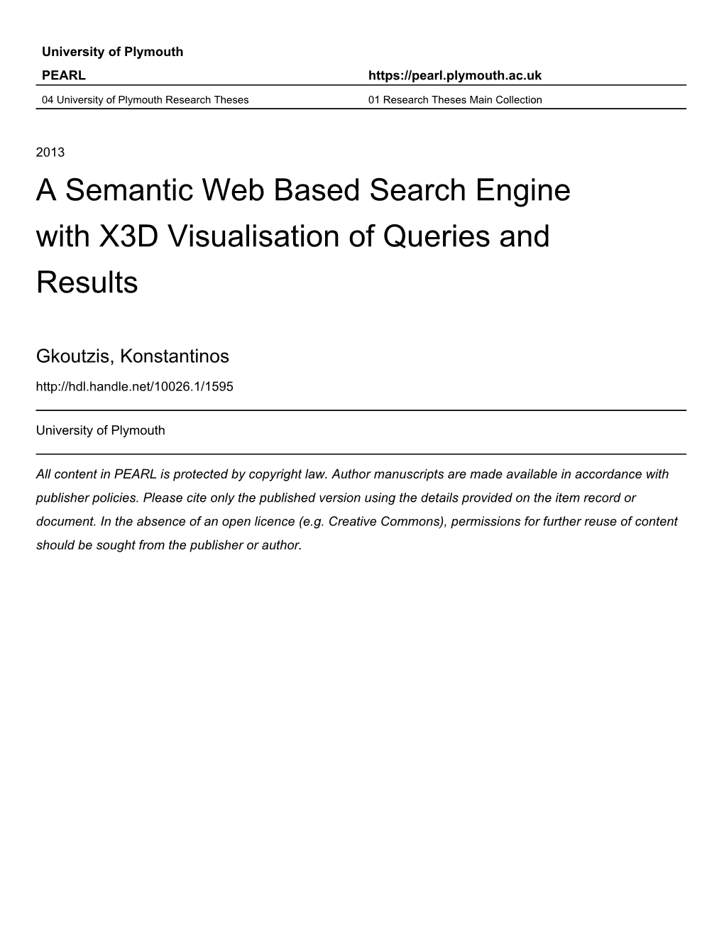 A Semantic Web Based Search Engine with X3D Visualisation of Queries and Results