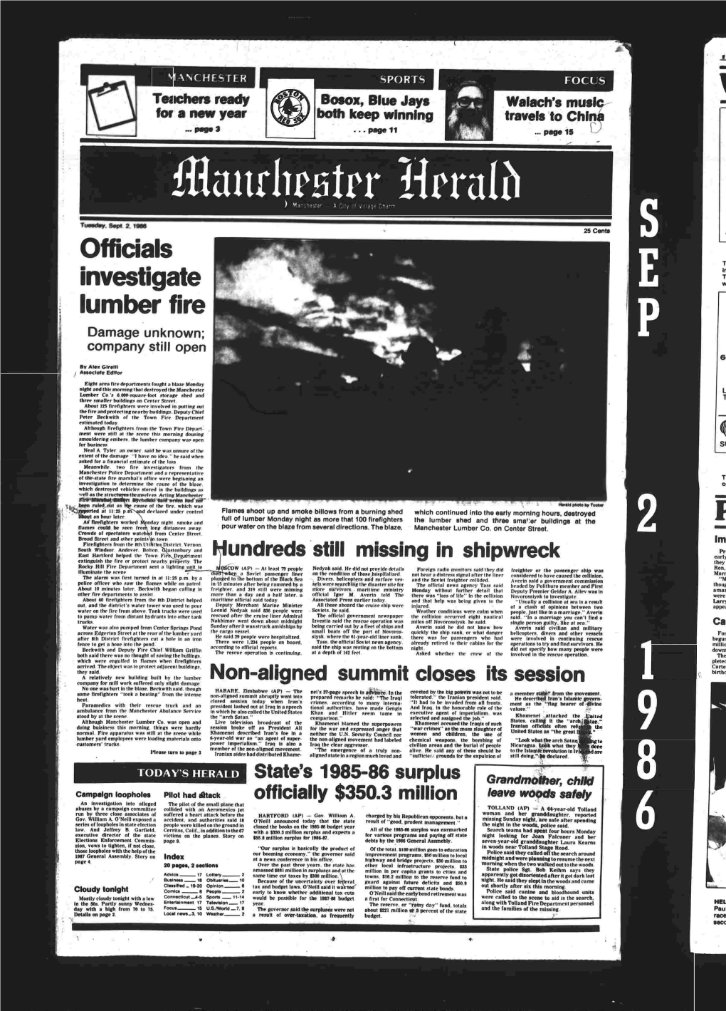 Ihaurhrstrr Hrralji ) Vancnesle'" a City Ot \/Illaqr Charm 25 Cents S O Fficials T If T Investigate E W Lumber Fire Damage Unknown; P Company Still Open