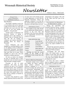 Newsletter Volume 6 Issue 3 March 2008
