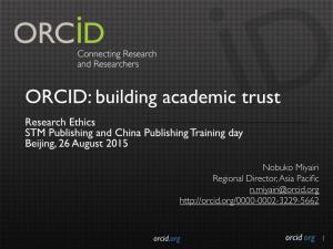 ORCID: Building Academic Trust