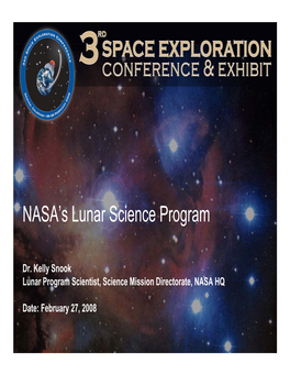 NASA's Lunar Science Program