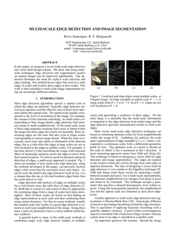 Multi-Scale Edge Detection and Image Segmentation