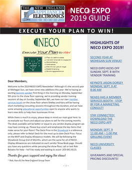 Neco Expo 2019 Guide