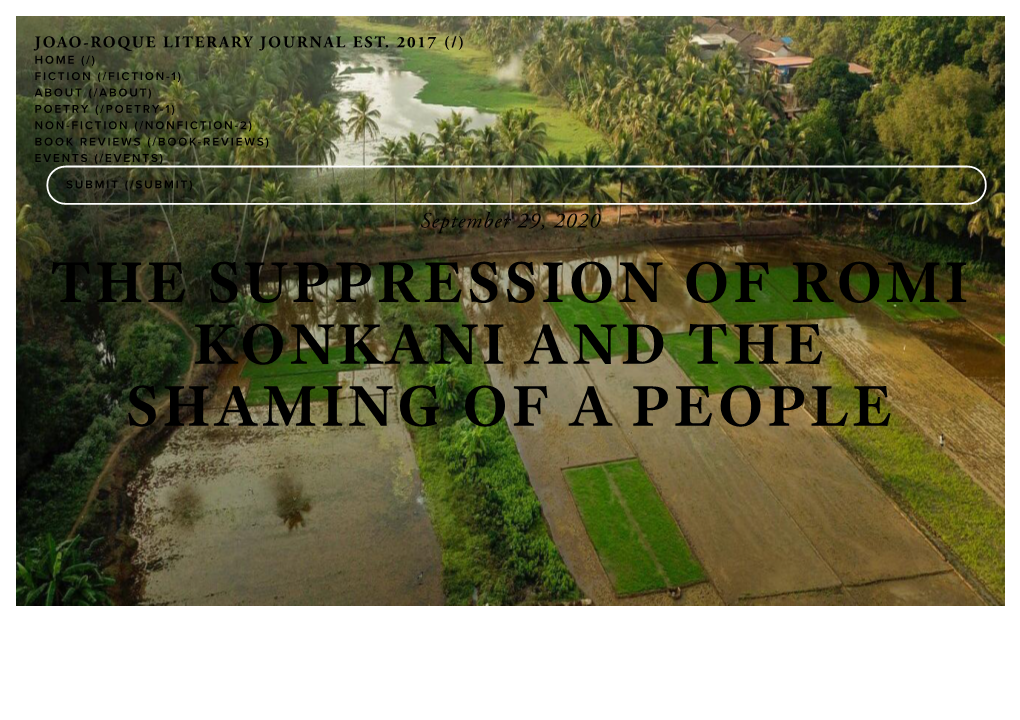 The Suppression of Romi Konkani and the Shaming of a People