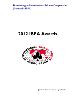 2012 IBPA Awards
