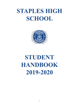 Staples High School Student Handbook 2019-2020