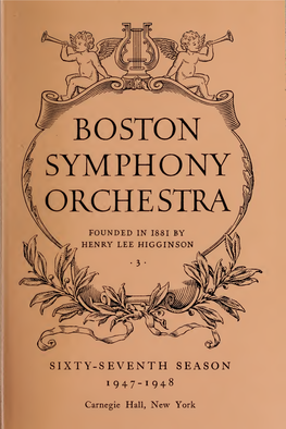 Boston Symphony Orchestra Concert Programs, Season 67, 1947-1948, Trip