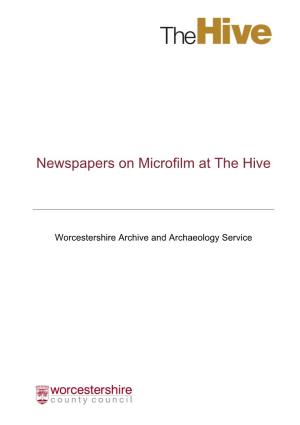 Newspapers on Microfilm at the Hive