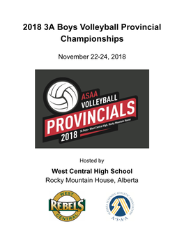 2018 3A Boys Volleyball Provincial Championships