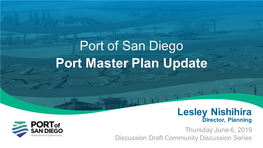 Port of San Diego Port Master Plan Update