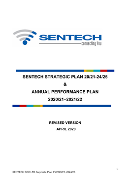 Sentech Strategic Plan 20/21-24/25 & Annual