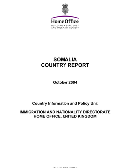 Somalia Country Report