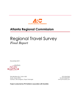 Regional Travel Survey Final Report