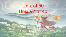 Unix at 50 Unix V7 at 40