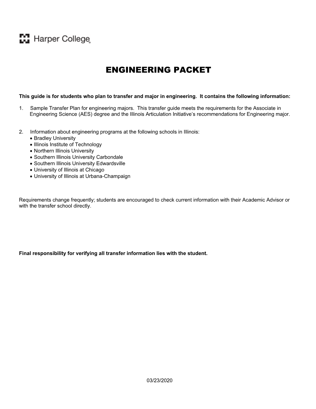 Engineering Packet