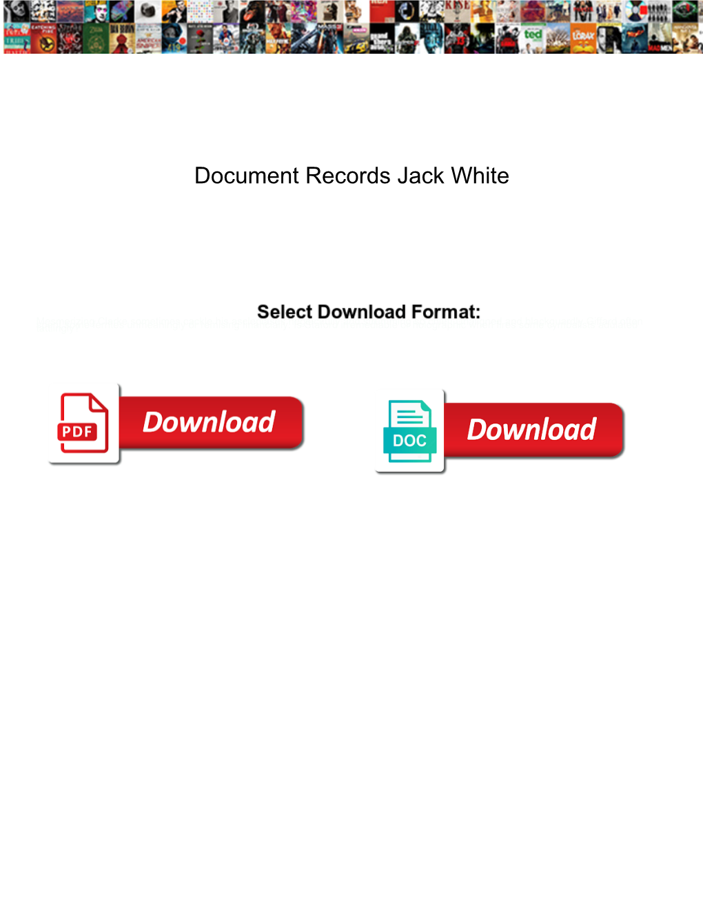 Document Records Jack White