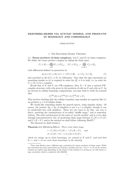 Products in Homology and Cohomology Via Acyclic Models