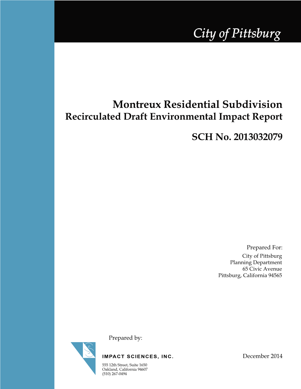 5.0 Environmental Setting, Impacts, and Mitigation Measures