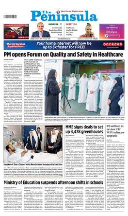 PM Opens Forum on Quality and Safety in Healthcare