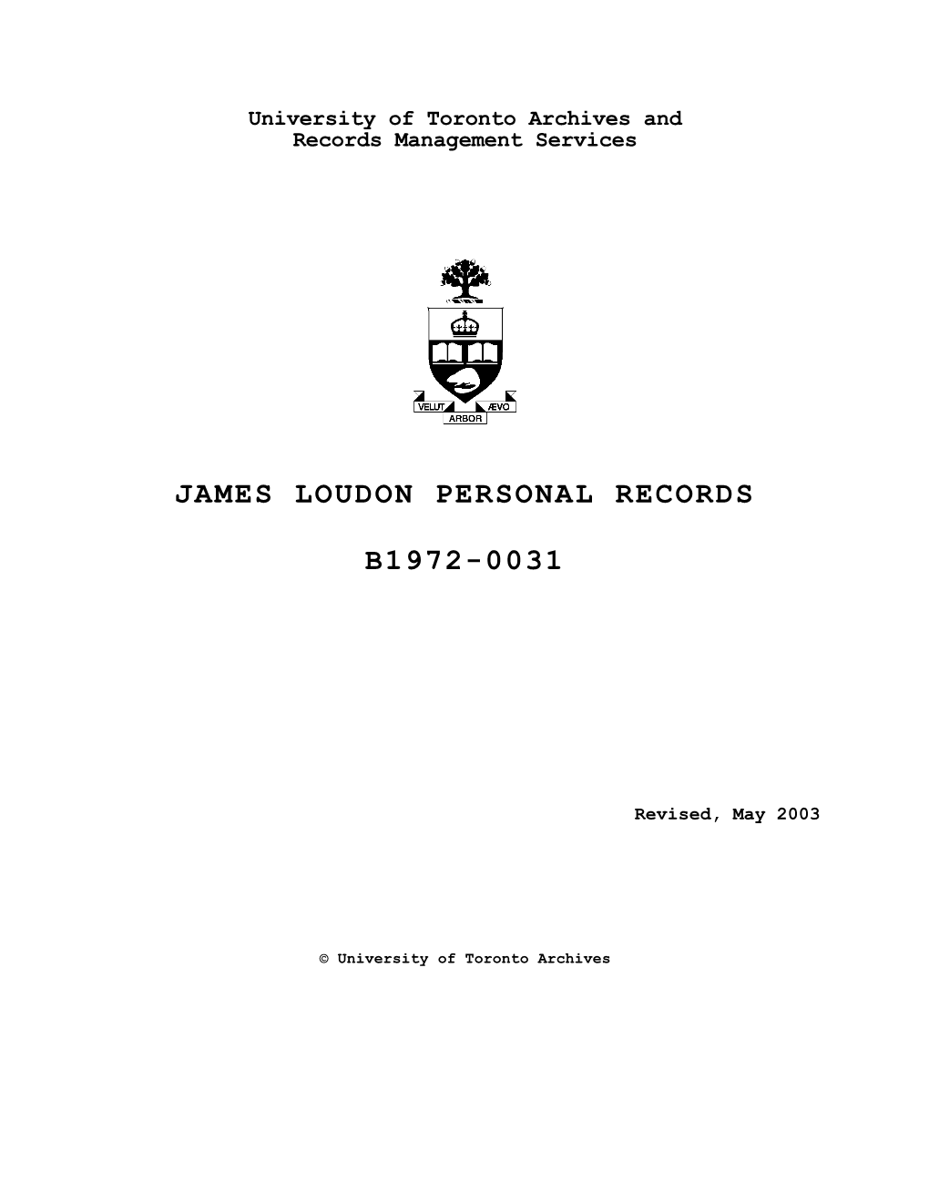 James Loudon Personal Records