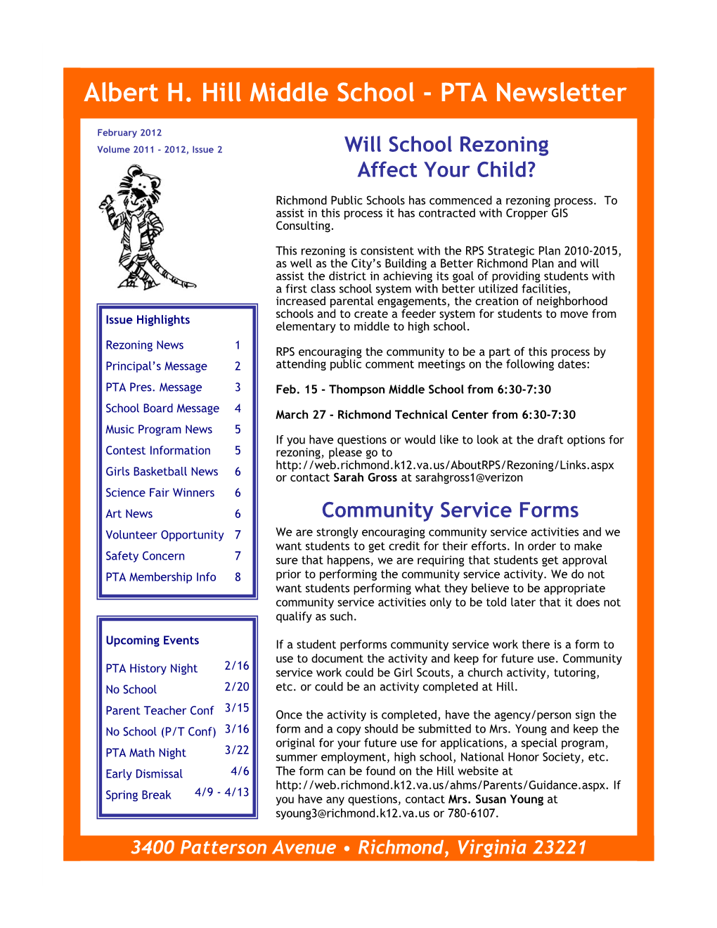 2011-12 Hill Feb 2012 Newsletter