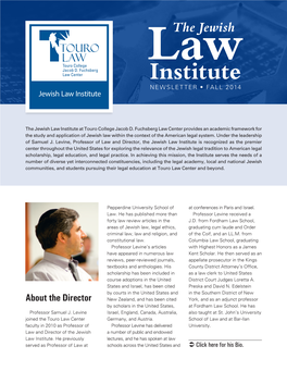 The Jewish Law Institute Distinguished Lecture