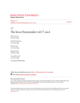 The Iowa Homemaker Vol.17, No.4