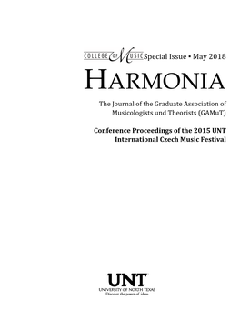 HARMONIA the Journal of the Graduate Association of Musicologists Und Theorists (Gamut)