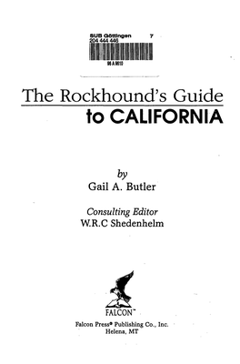 The Rockhound's Guide to CALIFORNIA