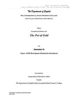 The Pot of Gold / / P a G E | 1