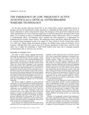 The Emergence of Low Frequency Active Acoustics As a Critical