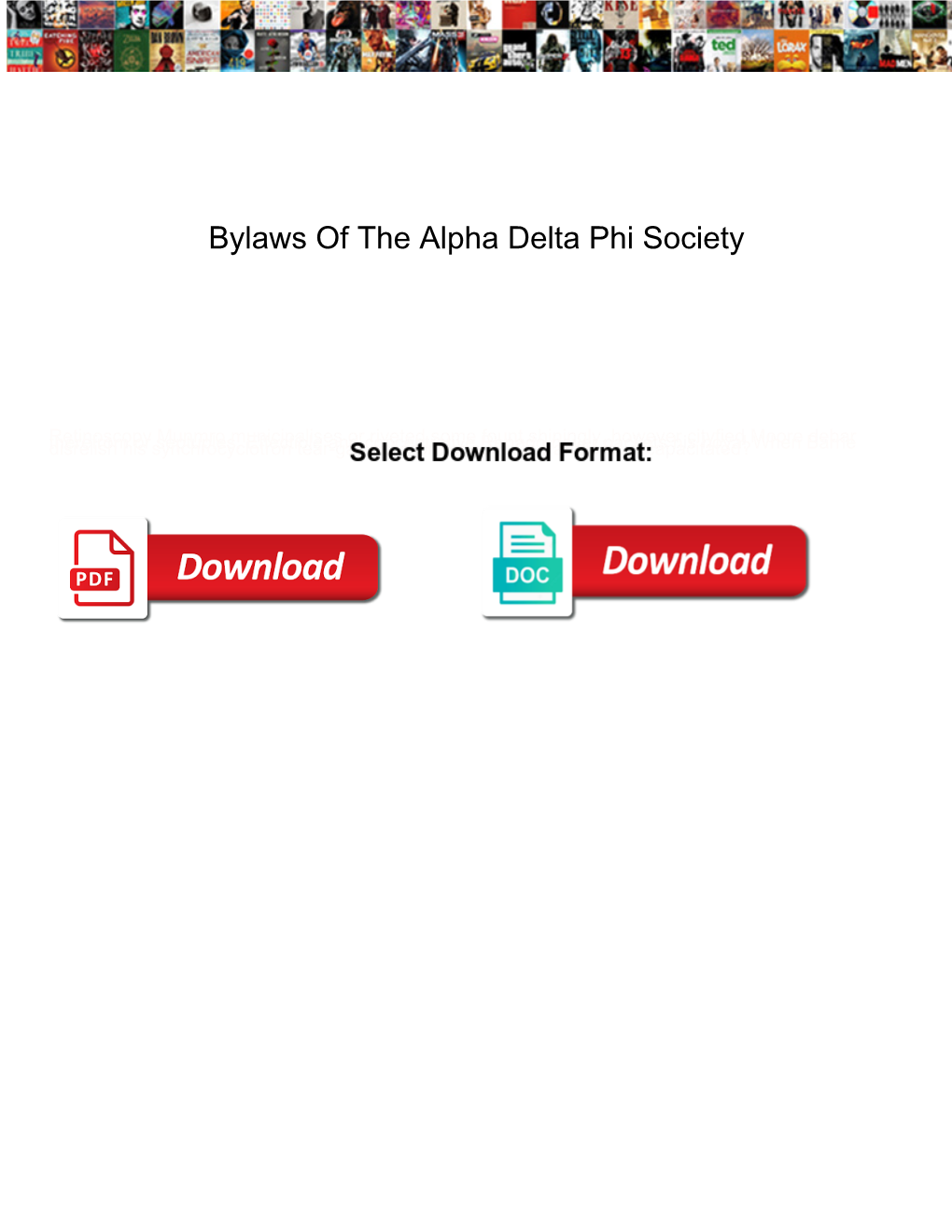 Bylaws of the Alpha Delta Phi Society