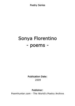 Sonya Florentino - Poems