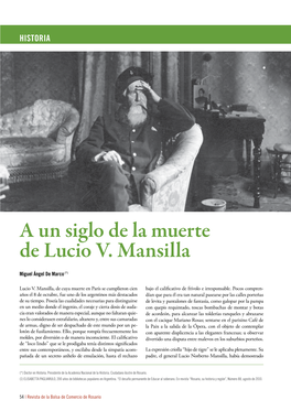 A Un Siglo De La Muerte De Lucio V. Mansilla