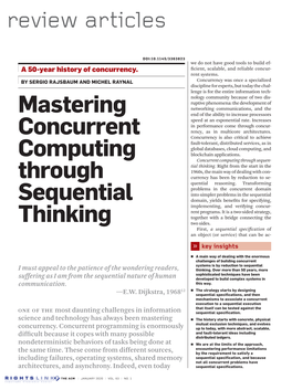 Mastering Concurrent Computing Through Sequential Thinking