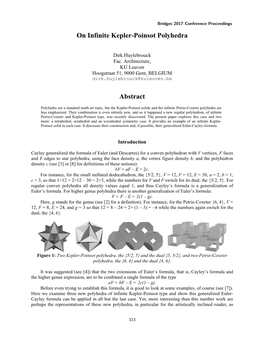 On Infinite Kepler-Poinsot Polyhedra Abstract