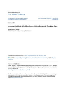 Improved Ballistic Wind Prediction Using Projectile Tracking Data
