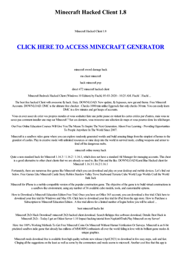 Minecraft Hacked Client 18