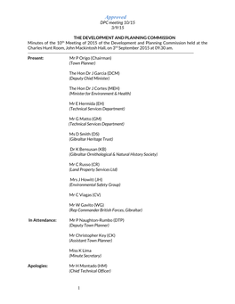 Approval of Minutes of the 1St Meeting of the Commission Held on the 12Th