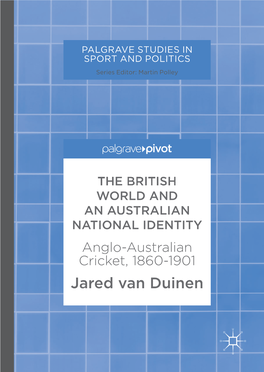 Jared Van Duinen Palgrave Studies in Sport and Politics