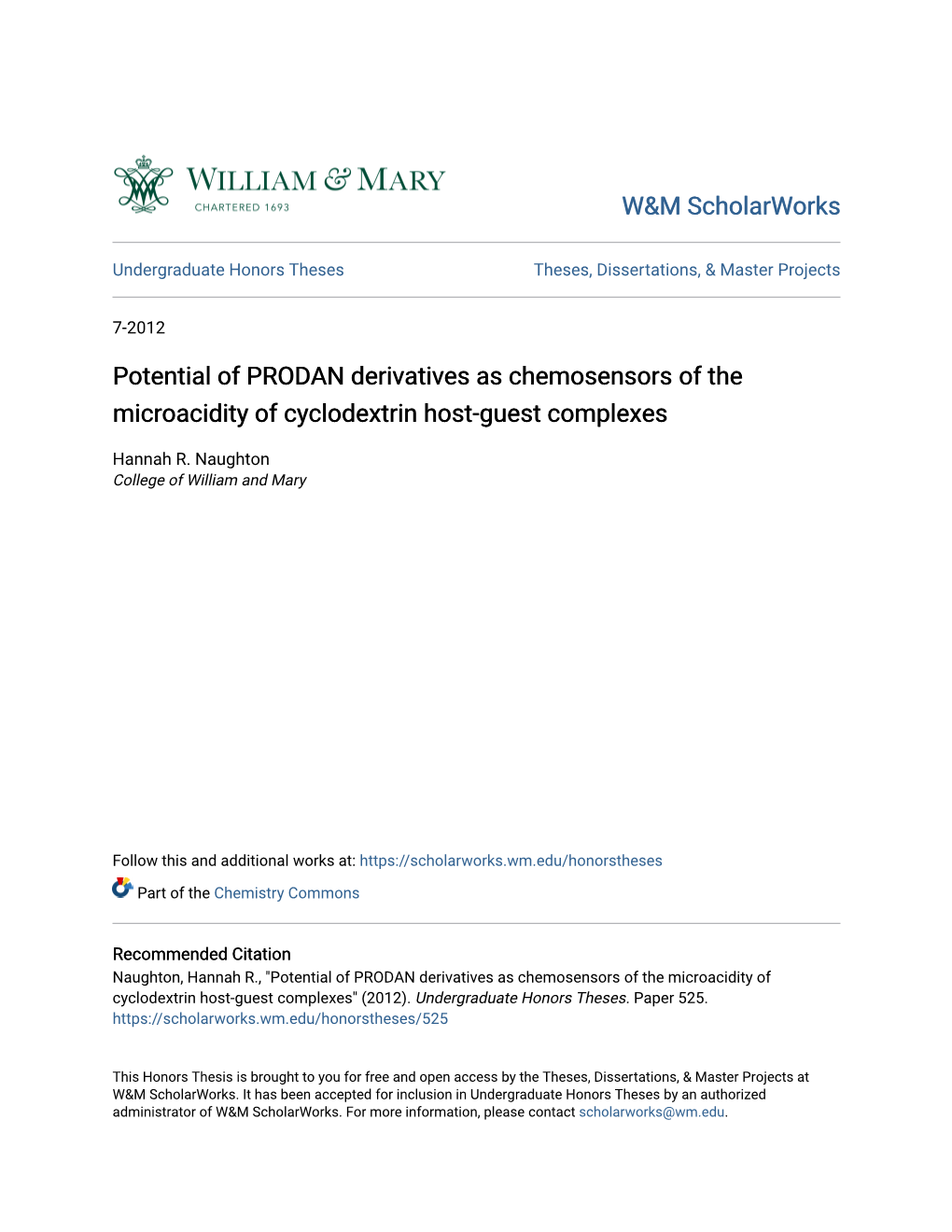 Potential of PRODAN Derivatives As Chemosensors of the Microacidity of Cyclodextrin Host-Guest Complexes