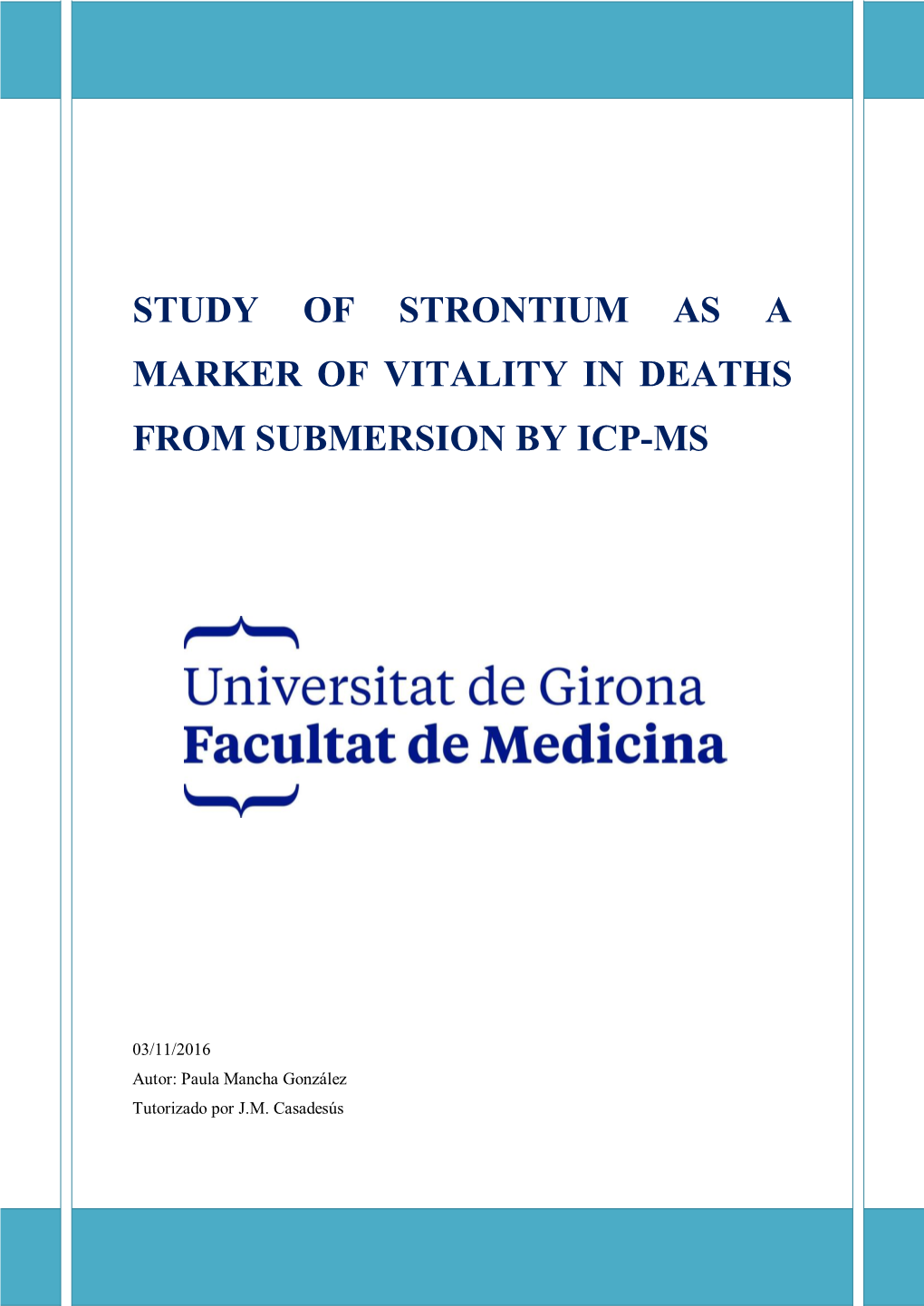 Study of Strontium As a Marker of Vitality in Deaths