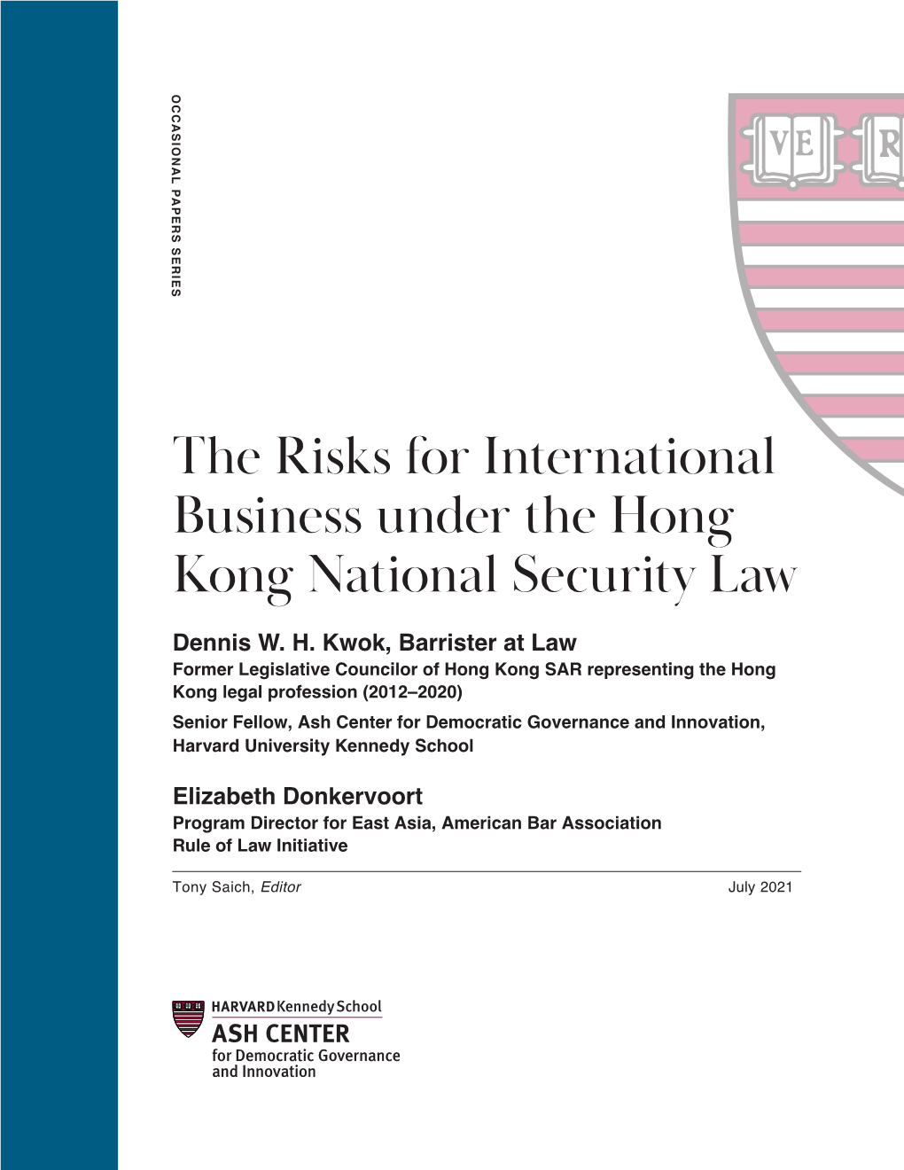 The Risks for International Business Under the Hong Kong National Security Law