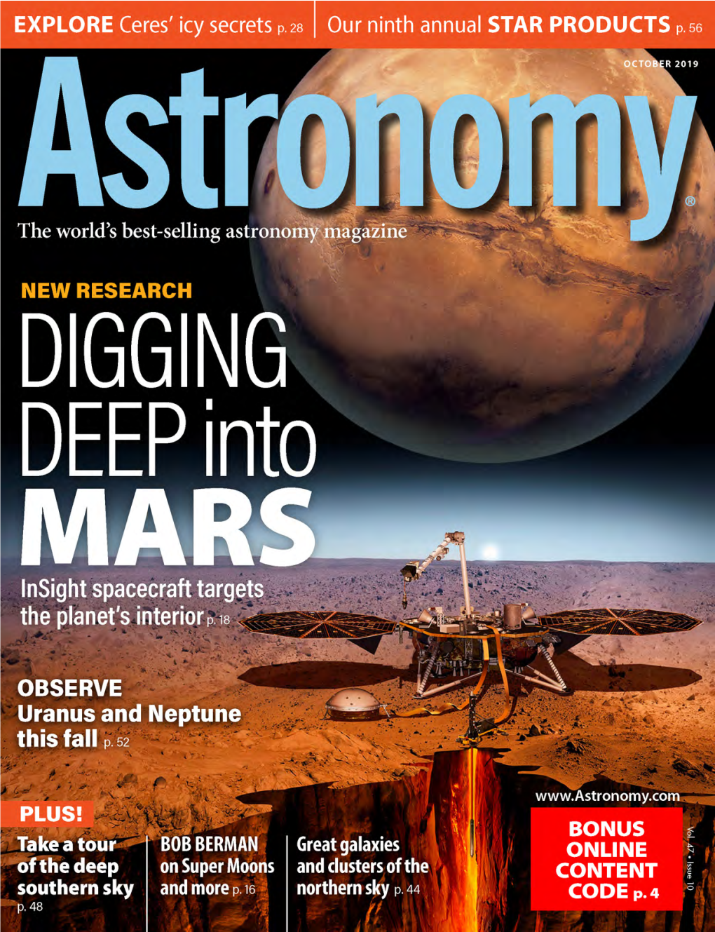 ASTRONOMY.COM 3 Online Content Code: ASY1910 Enter This Code At: OCTOBER 2019 to Gain Access to Web-Exclusive Content VOL