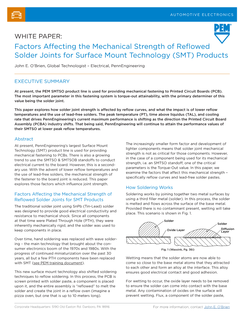 Factors Affecting the Mechanical Strength of Reflowed Solder Joints for Surface Mount Technology (SMT) Products