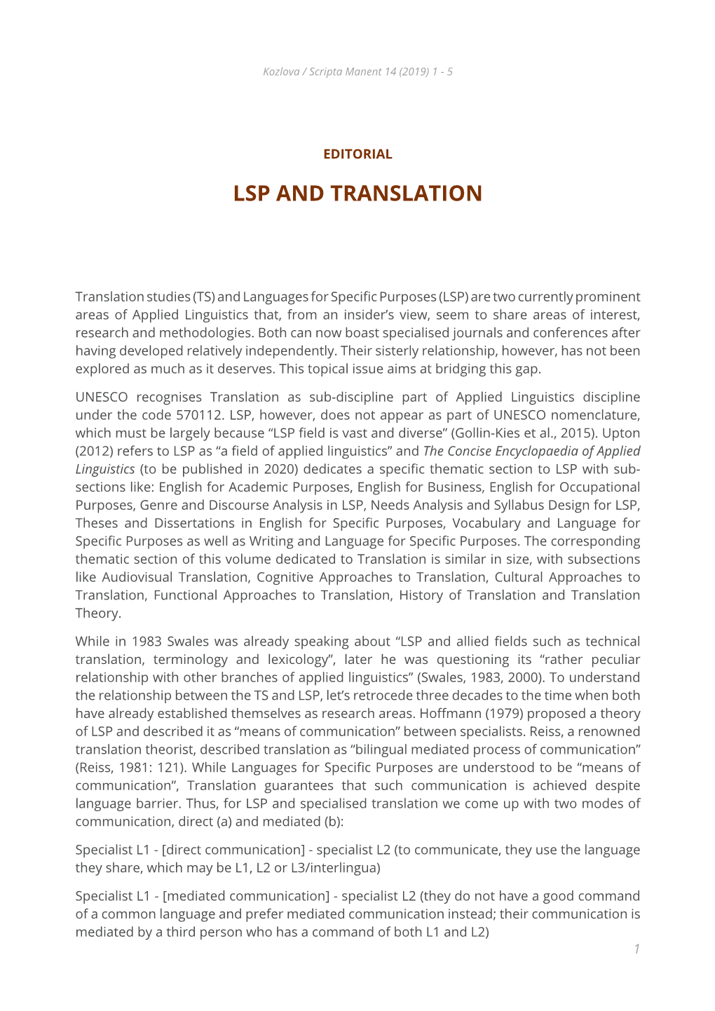 Lsp and Translation