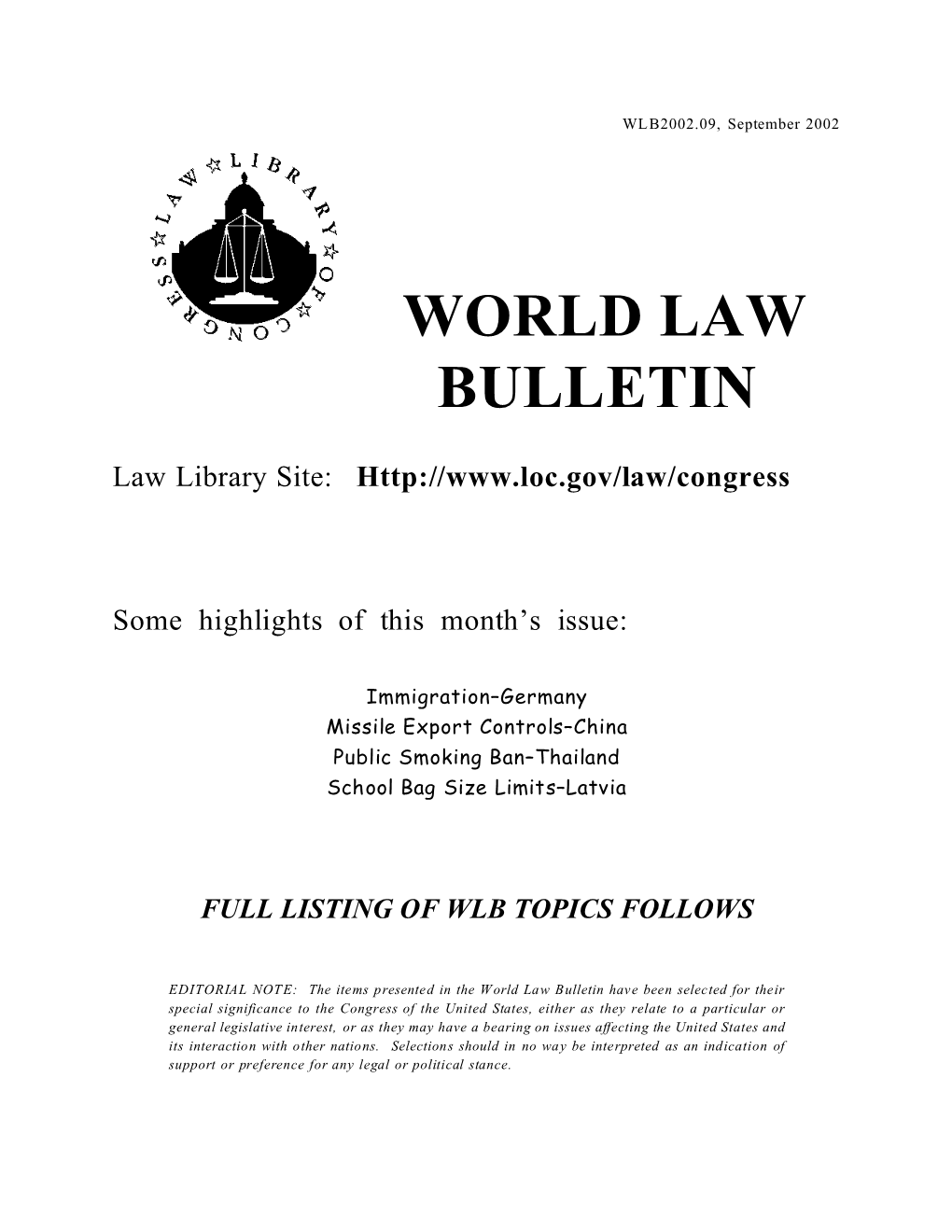 World Law Bulletin