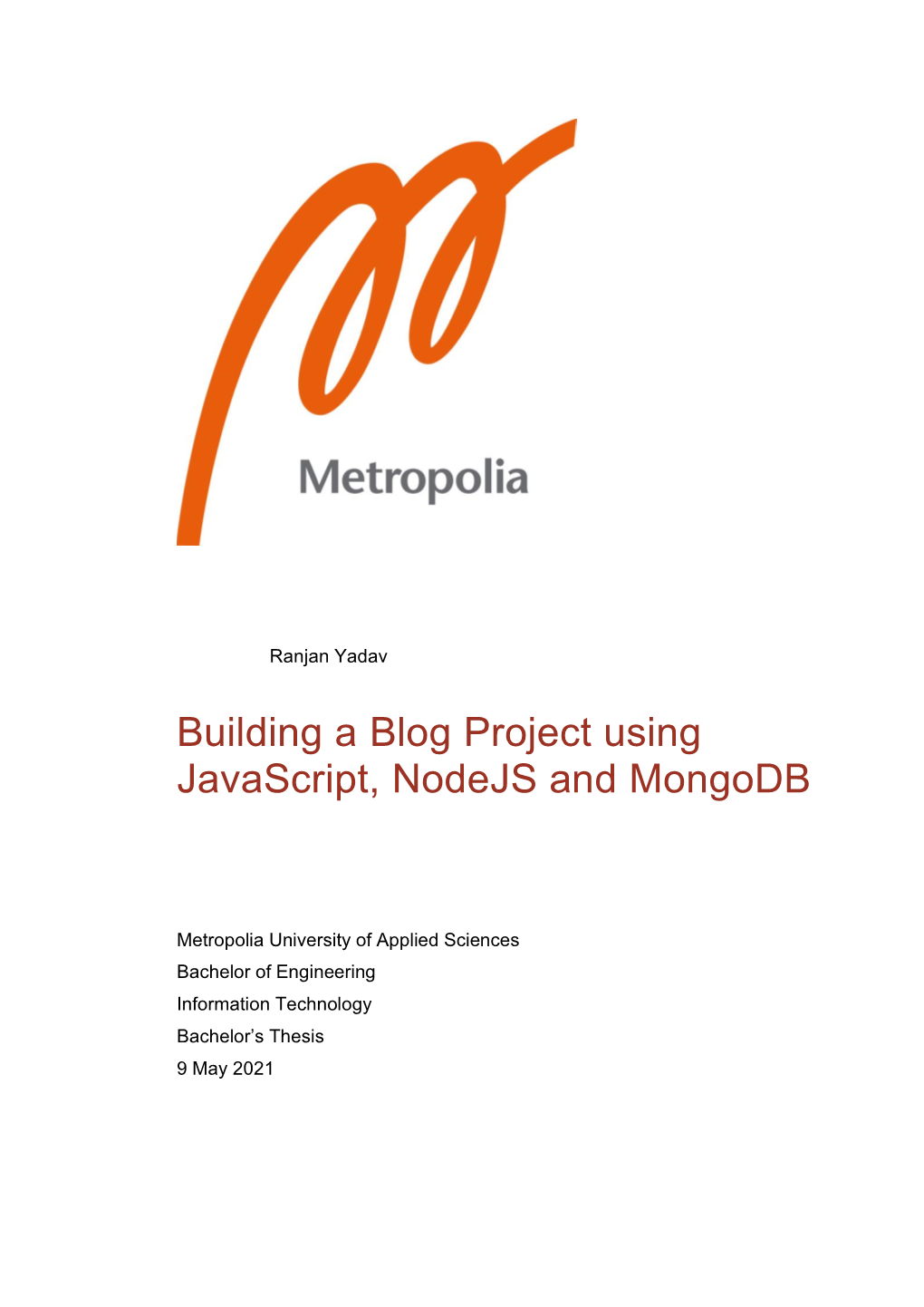 Building a Blog Project Using Javascript, Nodejs and Mongodb