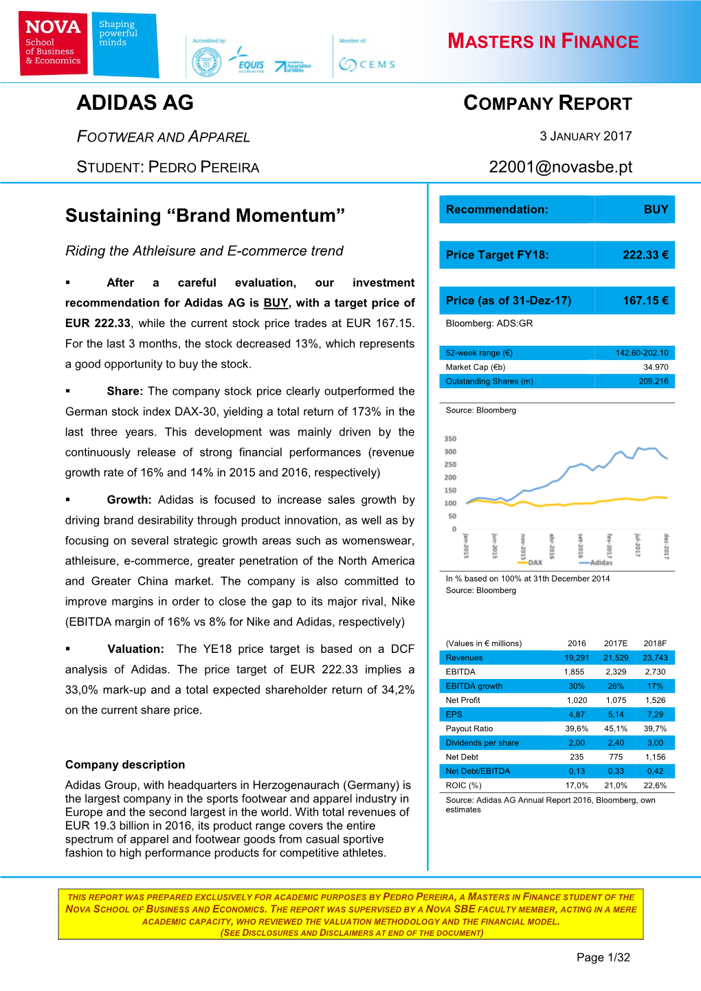 Adidas Ag Company Report